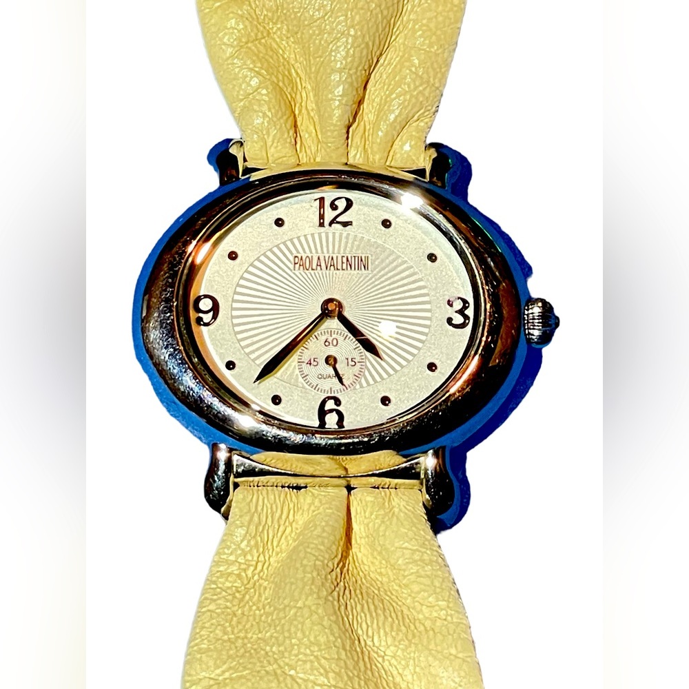 (942)Vintage Paola Valentini Italy Quartz Watch .925 Sterling Case…